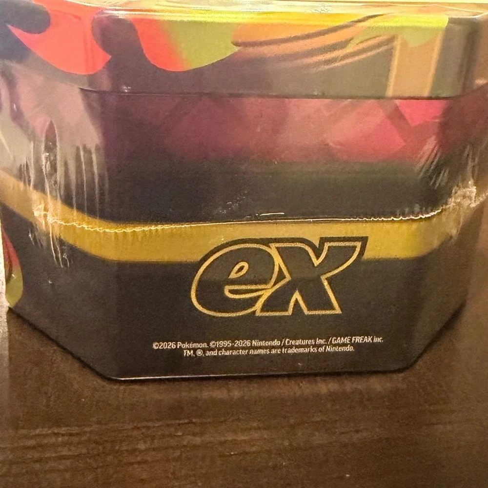 Pokemon TCG Mega Moonlit Tin Mega Gengar ex Foil Promo 4 Booster Packs Sealed